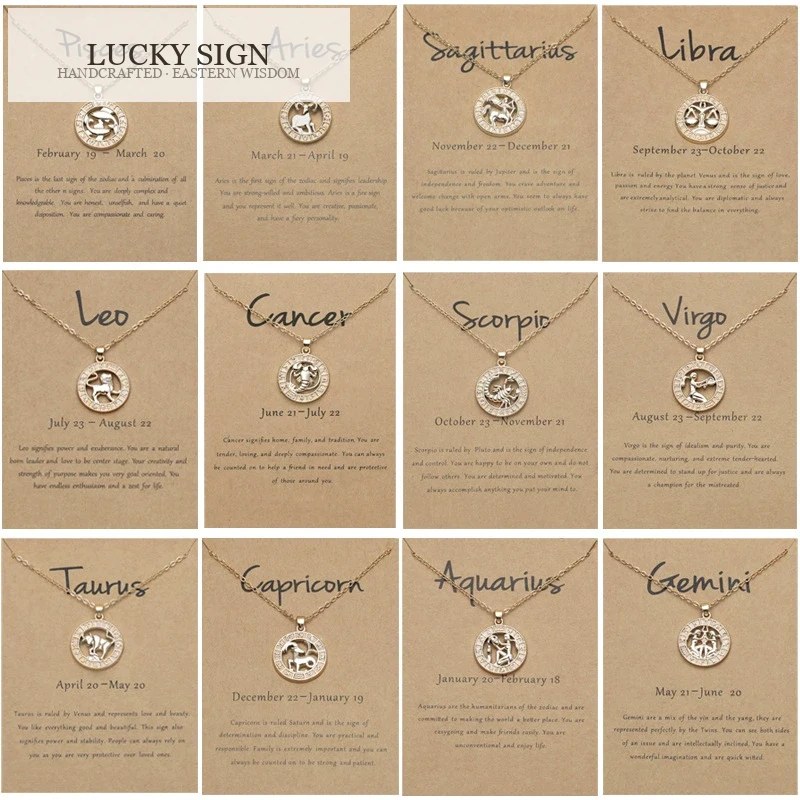 Zodiac 3D Pendant Necklace
