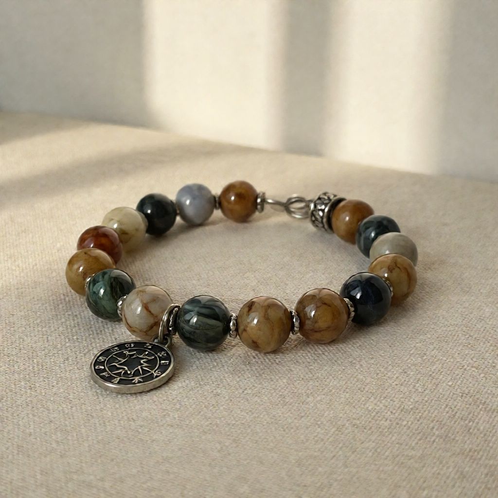 Zodiac Sign Natural Stone Bracelet